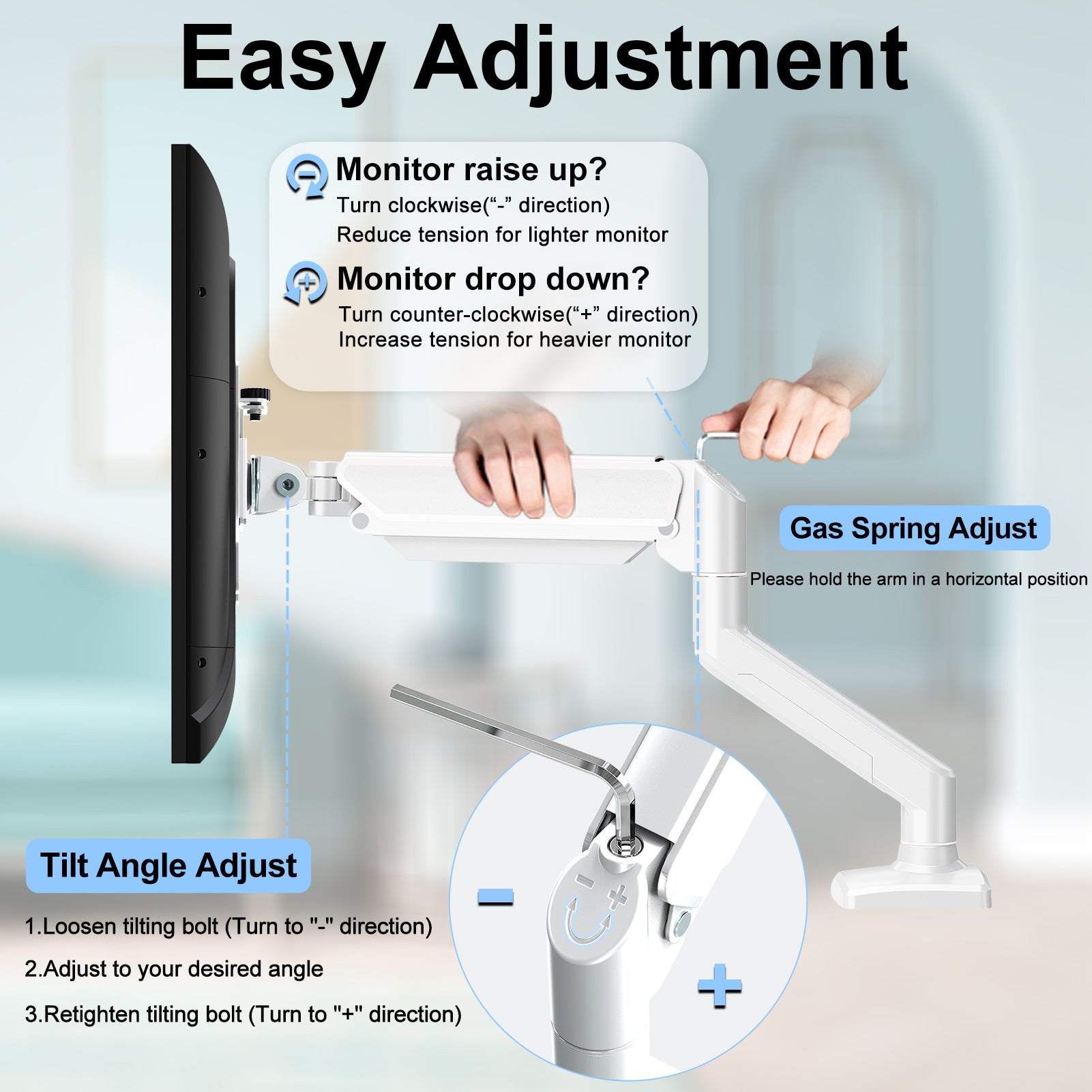 Single Monitor Desk Mount for Max 32'' Monitors MUA8005W