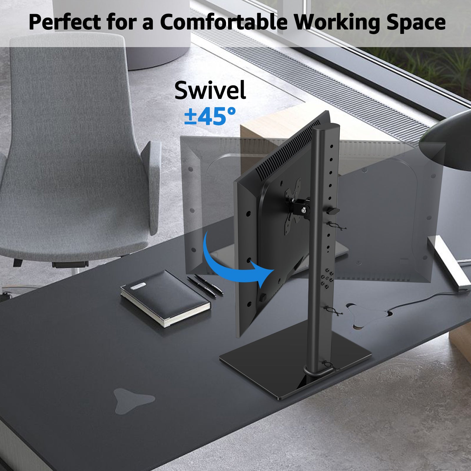 Vertical Dual Monitor Stand for 13"-42'' Monitors MUA1005
