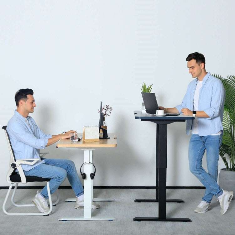 Blue Top motorized standing desk free to sit or stand