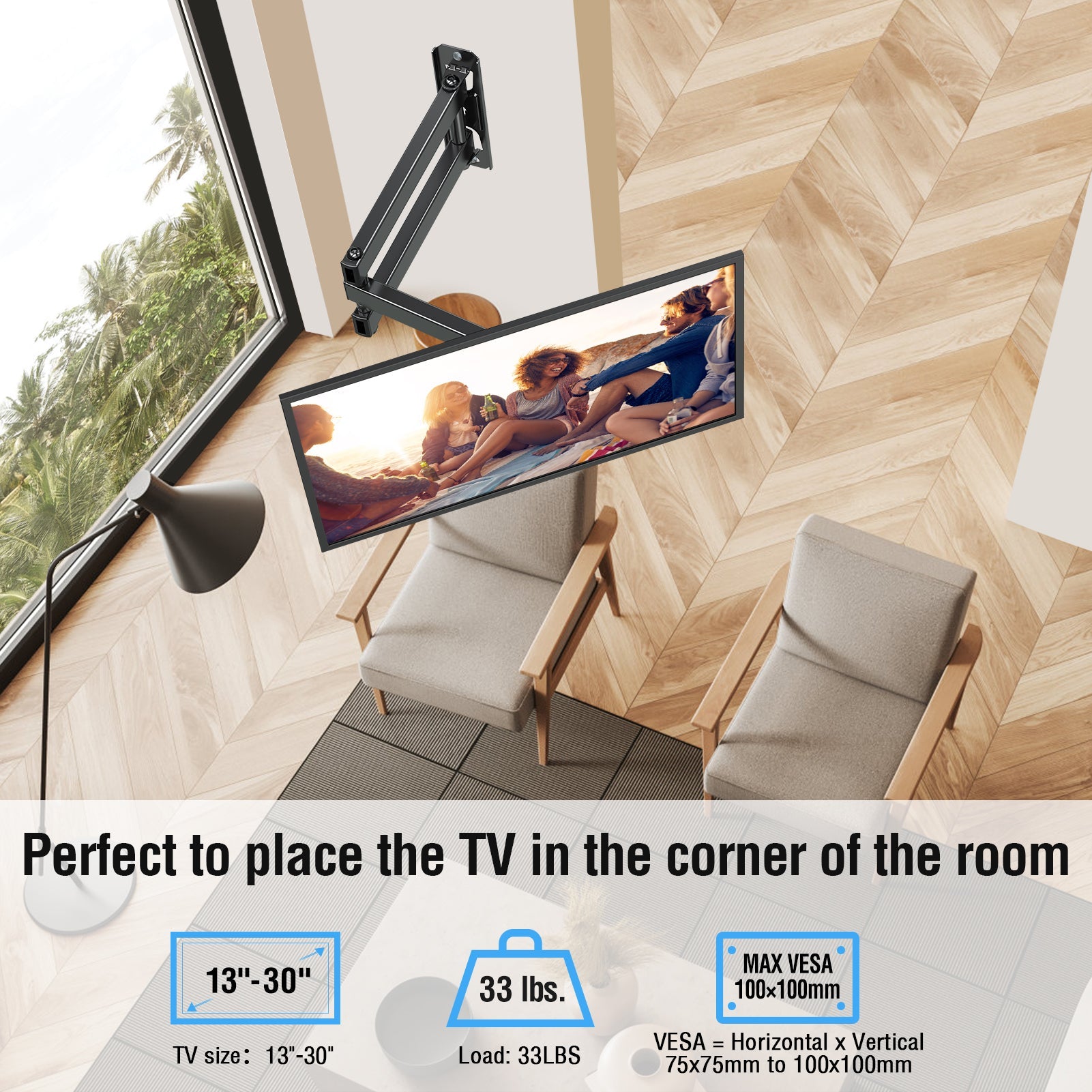 Full Motion TV Wall Mount for 13''-30" TVs MUT0046