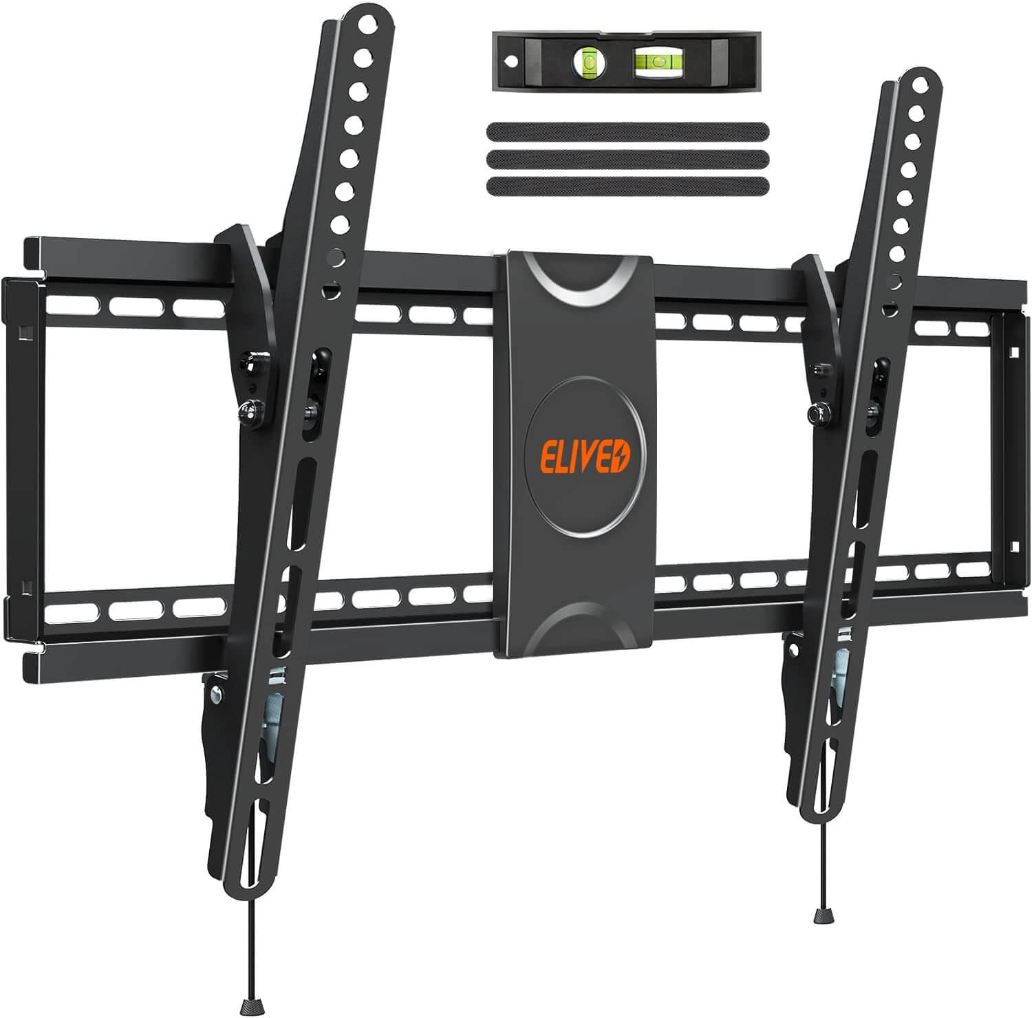 Tilting Wall Mount for Most 37-75 Inch Flat Screen Curved TVs, Universal Tilt TV Mount fits 16”, 18”, 24” Studs, Low Profile Bracket Max VESA 600x400mm