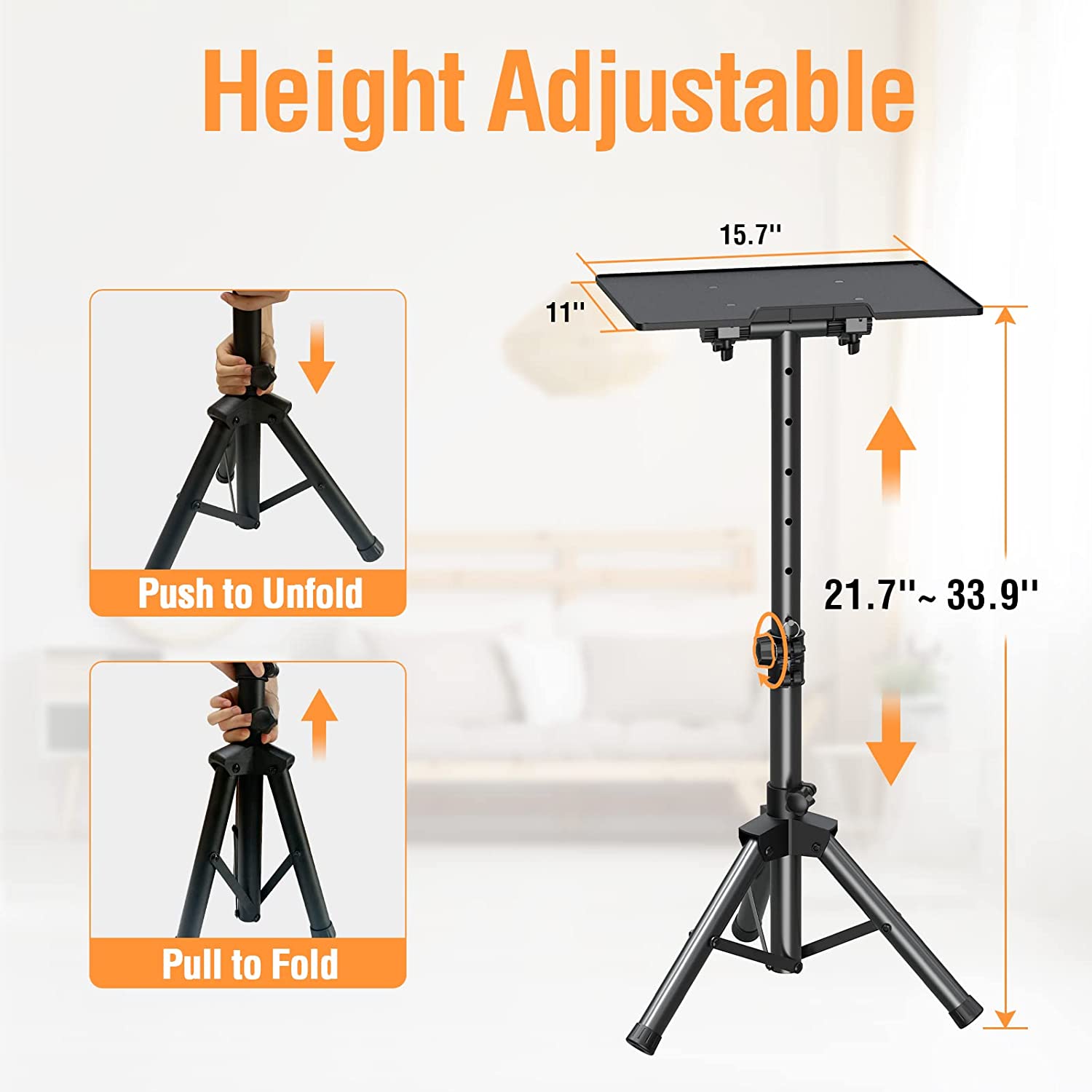 ZIMILAR Tripod Projector Stand with Phone Holder