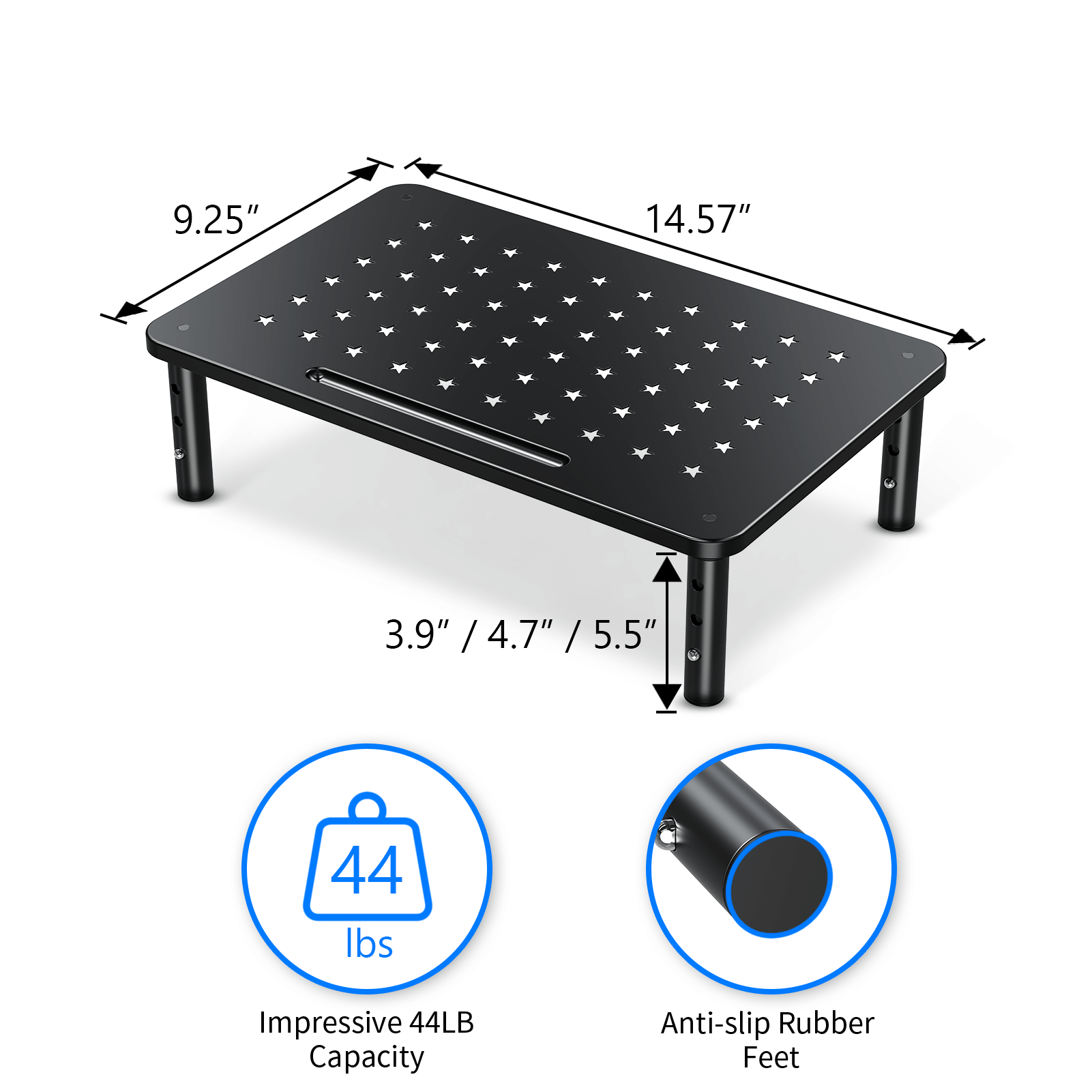 Zimilar 1 Pack 14.57'' monitor riser loading up to 44 lbs.
