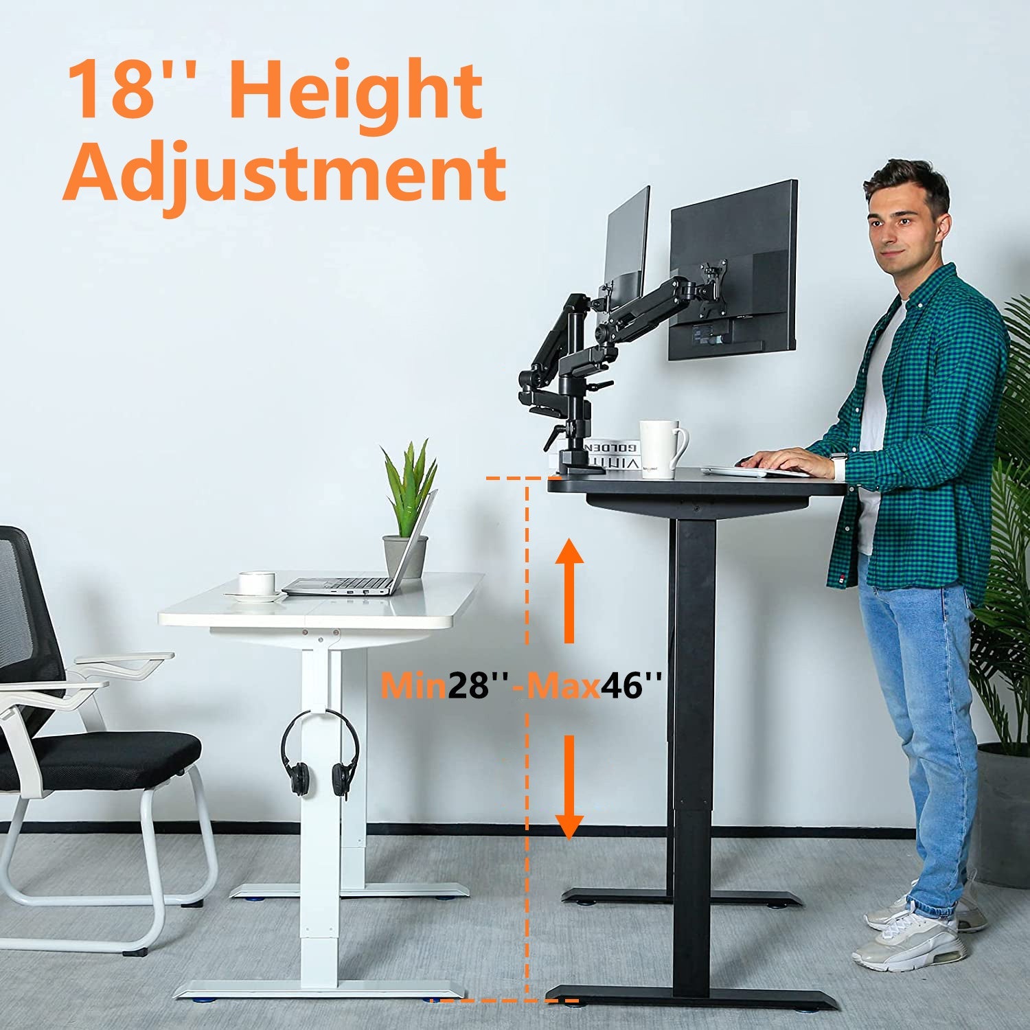 48'' Electric Sit Stand Desk