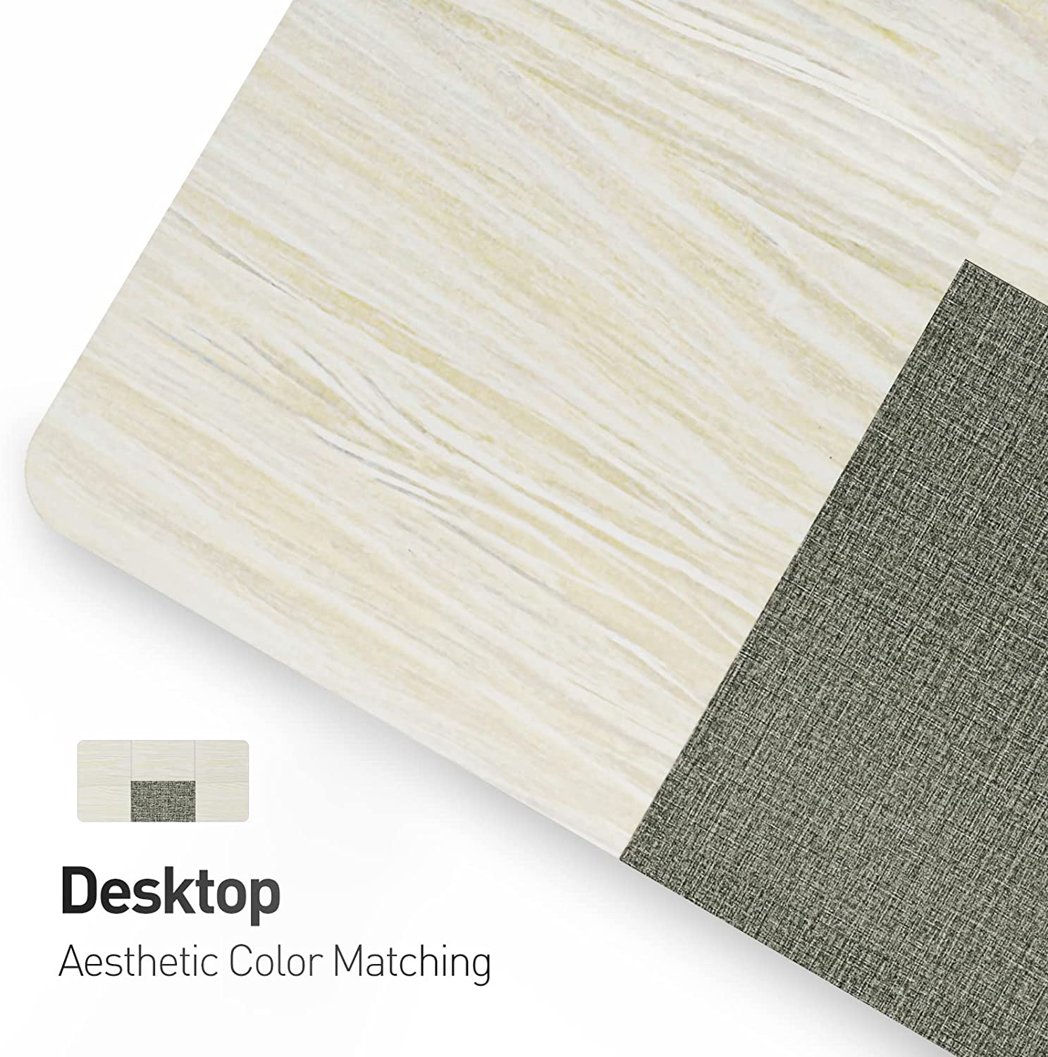 White +Oak standing desk with oak tabletop