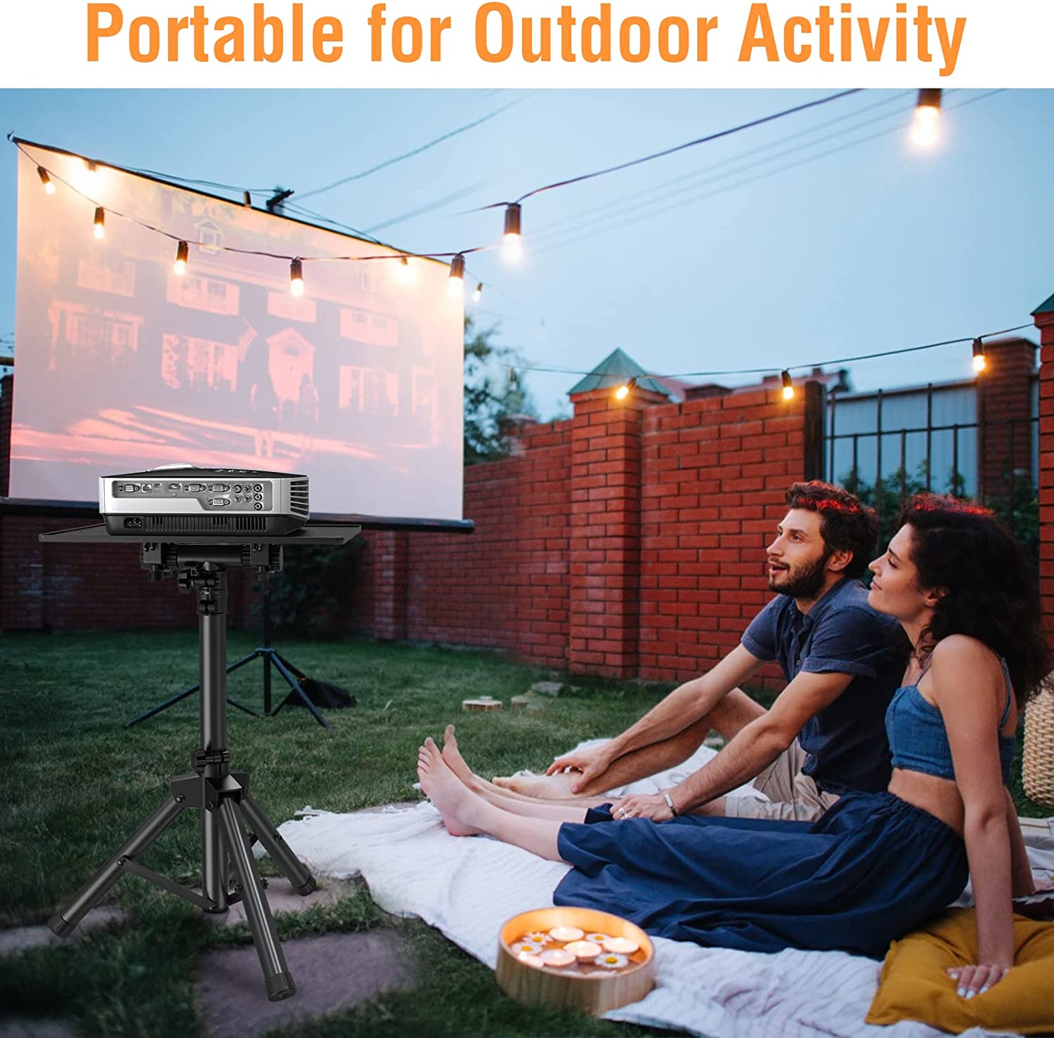 ZIMILAR Tripod Projector Stand with Phone Holder