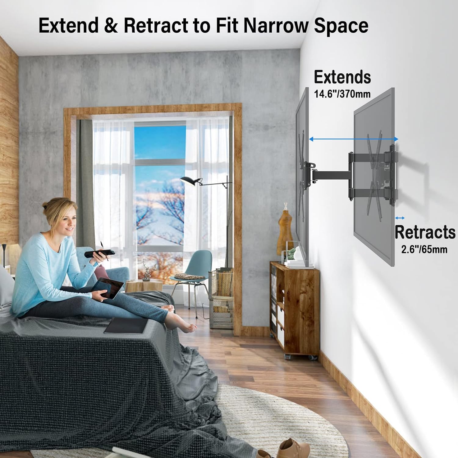 Full Motion TV Wall Mount for 26''-50" TVs MUT0018