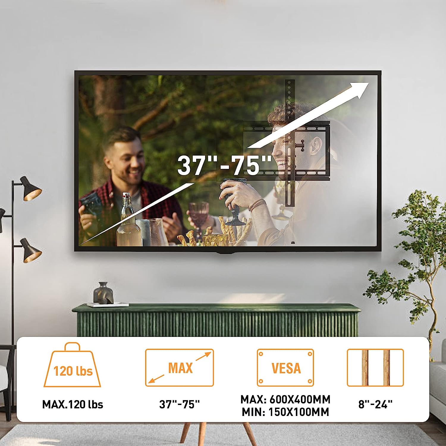 Tilting TV Wall Mount for 37'''-75'' TVs