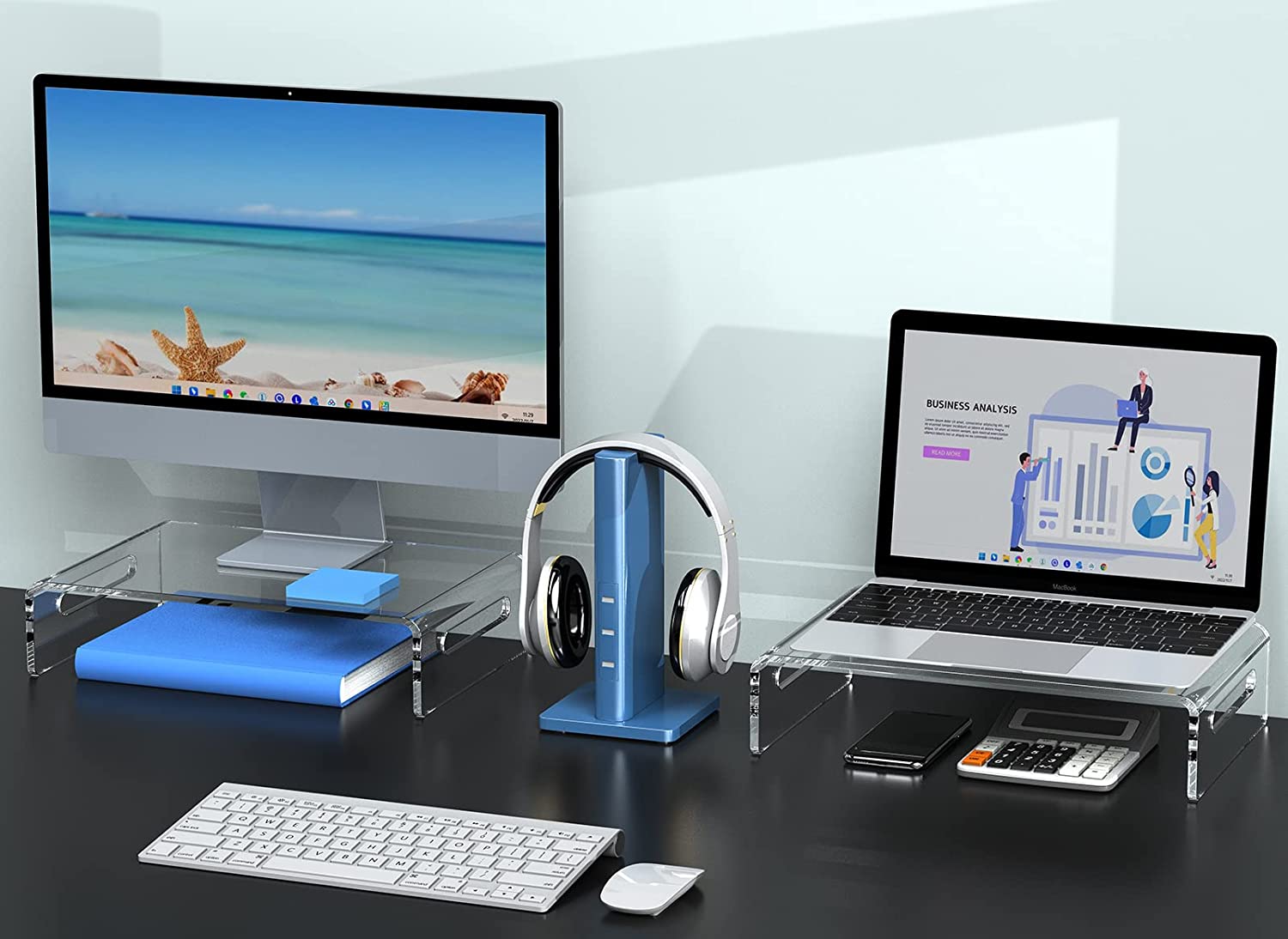 Smatto Monitor Stand Riser for Computer Laptop Printe