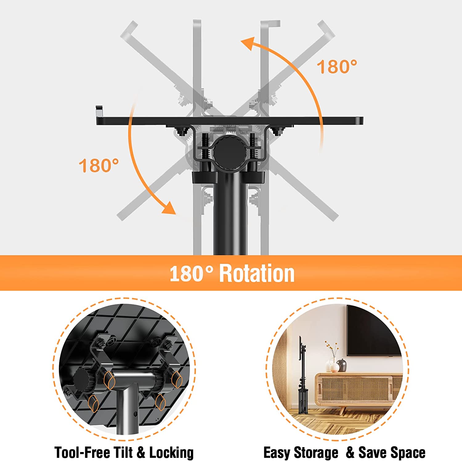 ZIMILAR Tripod Projector Stand with Phone Holder