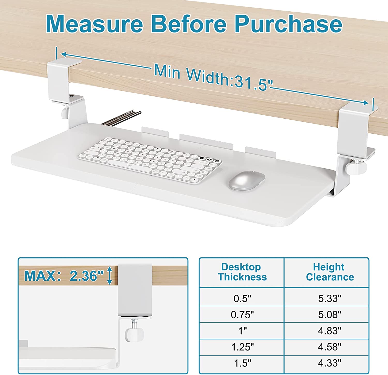 ZIMILAR Keyboard Tray