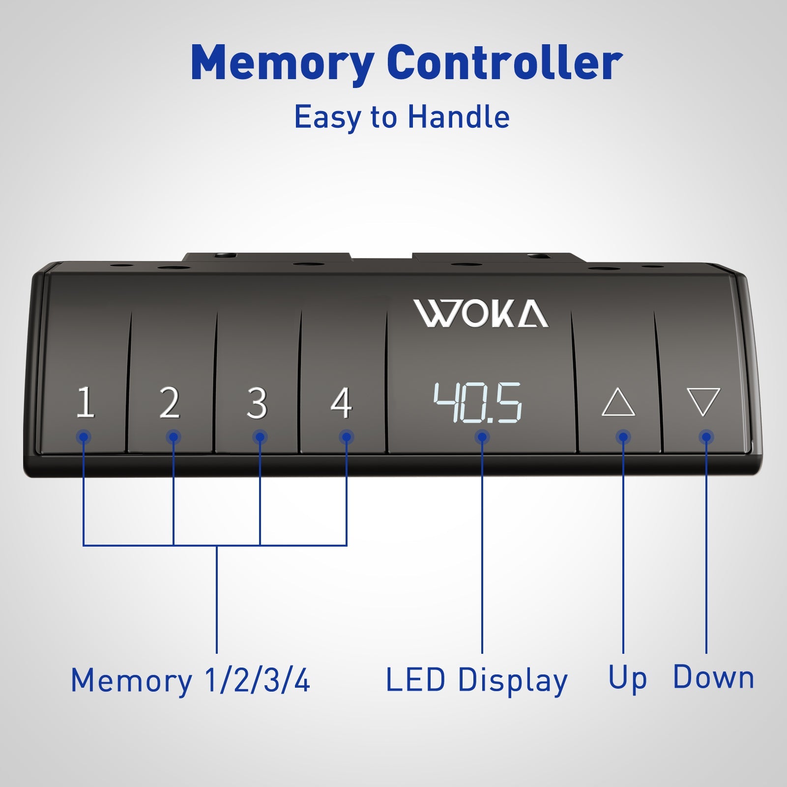 WOKA Electric Height Adjustable Standing Desk with Keyboard Tray