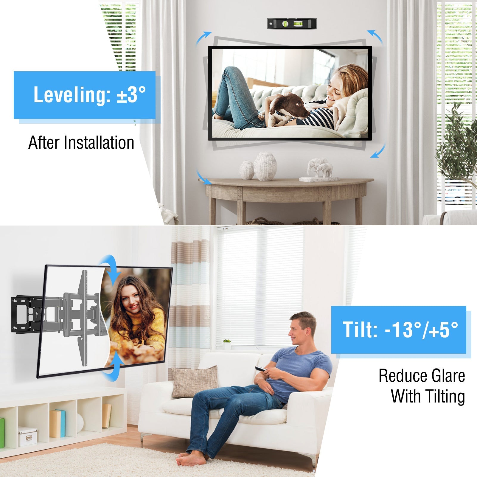 Full Motion TV Wall Mount for 37''-82" TVs MUT0054