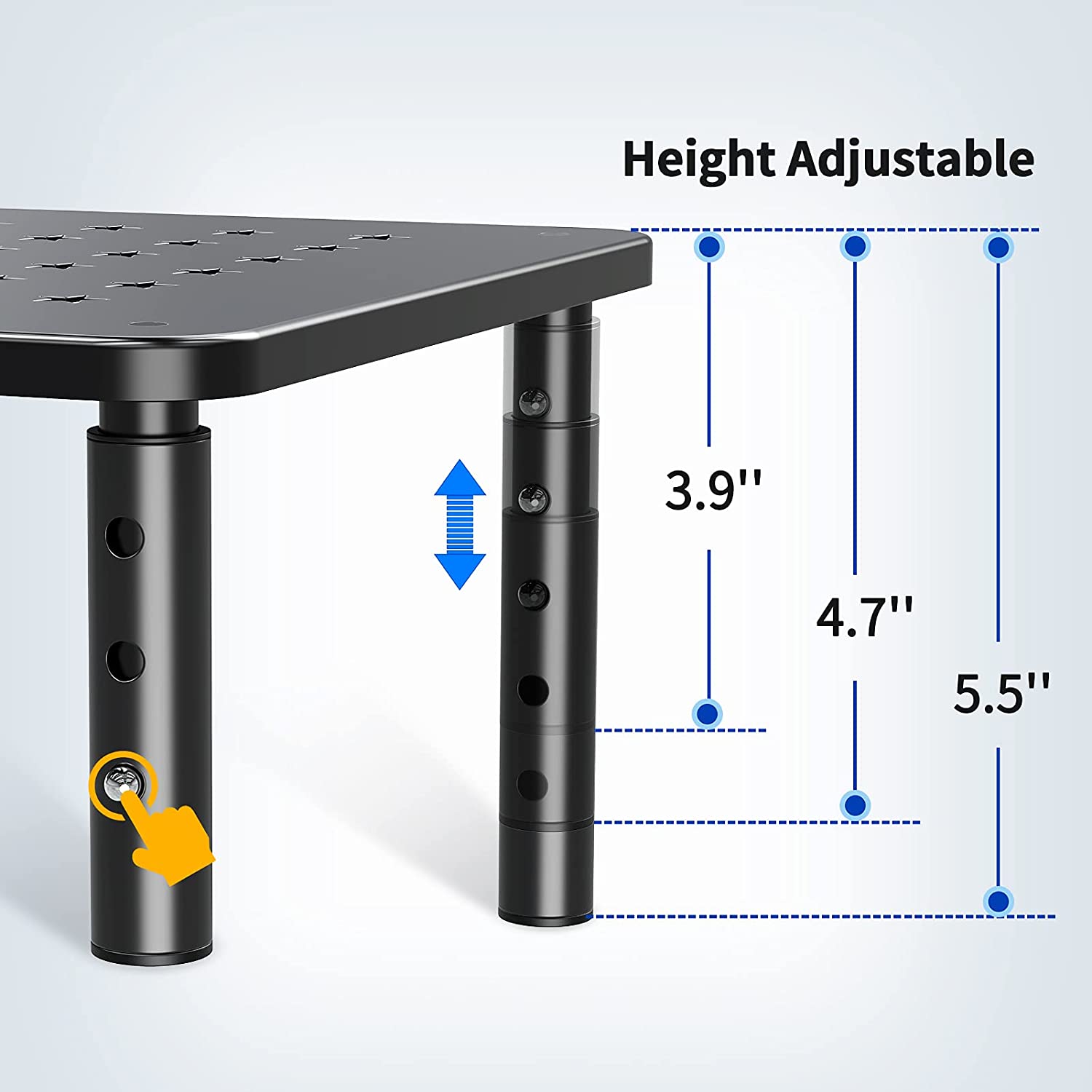 height adjustable monitor stand riser