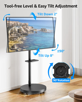 17''- 55'' Monitor Floor Stand TV Mount & TV Cart MUT1109-B
