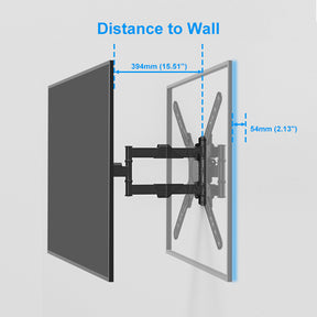 TV Mount Full Motion Flat Wall Mount Brackets 20-55 Inch E400