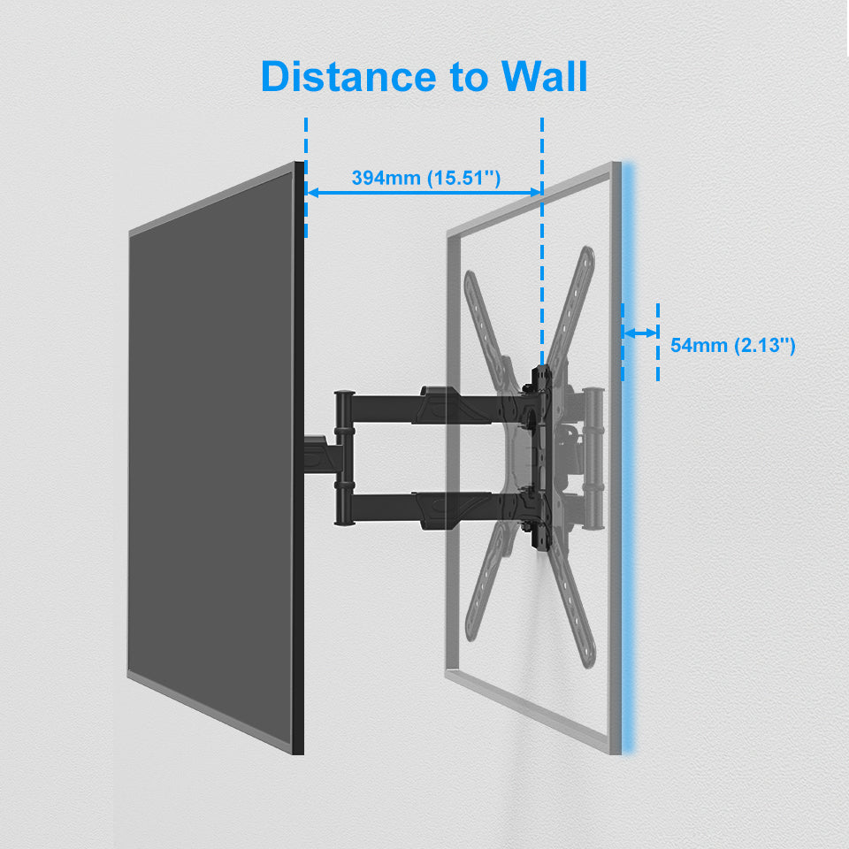 TV Mount Full Motion Flat Wall Mount Brackets 20-55 Inch E400