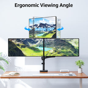 Full Motion Triple Monitor Desk Mount for Max 32'' Monitors MUA6013