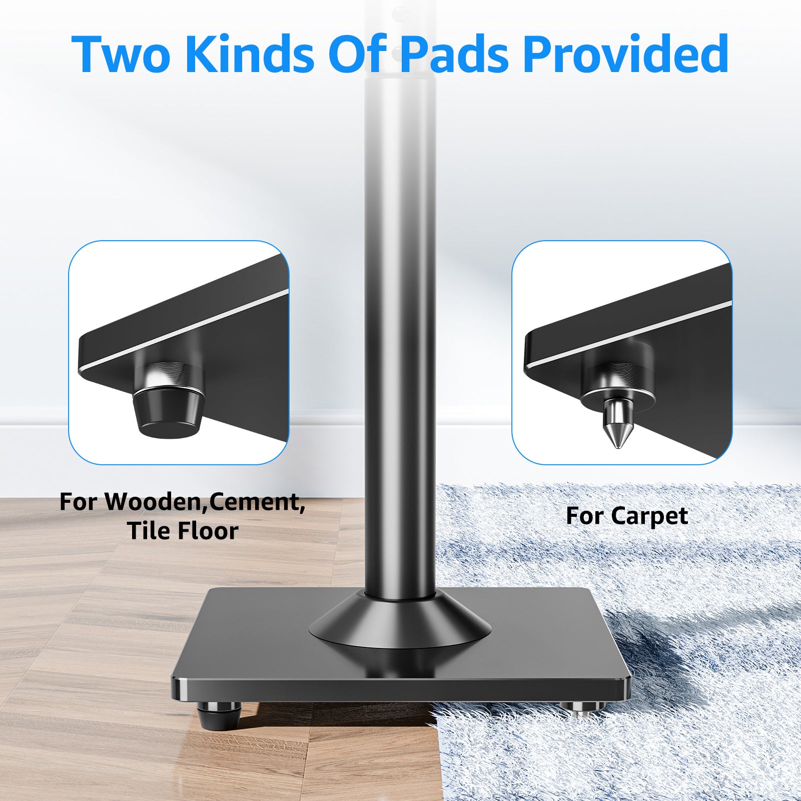 Universal Speakers Stands Pair Floor Standing Speaker Holder MUS9146