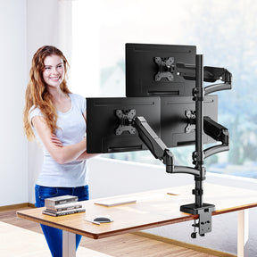 Full Motion Triple Monitor Desk Mount for Max 32'' Monitors MUA6013