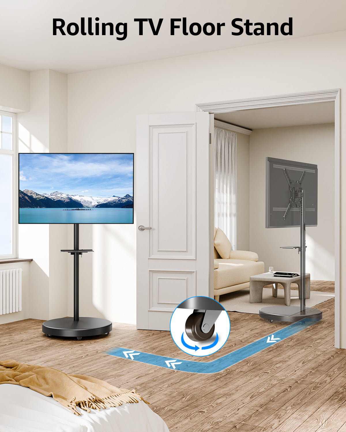 17''- 55'' Monitor Floor Stand TV Mount & TV Cart MUT1109-B