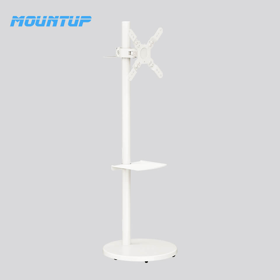 Monitor Floor Stand Hold Up To 15kg/33lbs TV Mount Cart MUT1101W