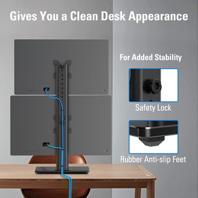 Vertical Dual Monitor Stand for Max 35'' Monitors MUA1006
