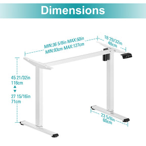 Standing Desk Frame Single Motor Electric Sit Stand Desk Frame MUD18