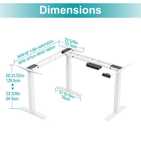 Standing Desk Frame Triple Motor L Shaped Electric 3 Standing Desk legs MUD32