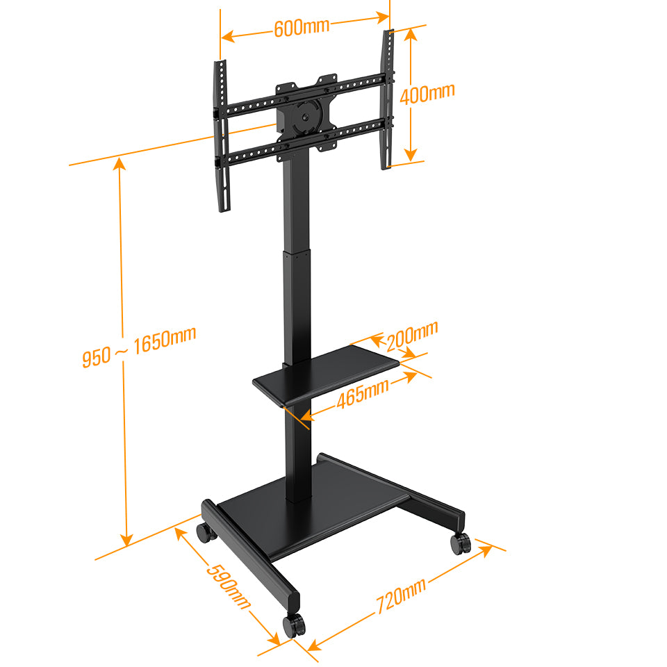 70'' TV Cart Electric Height Adjustable TV Mount & Cart MUT1201
