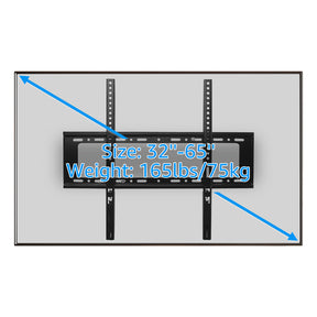 Fixed Cold Rolled Steel TV Mount Wall Bracket for 32"-65" TVs MUT0103-F64