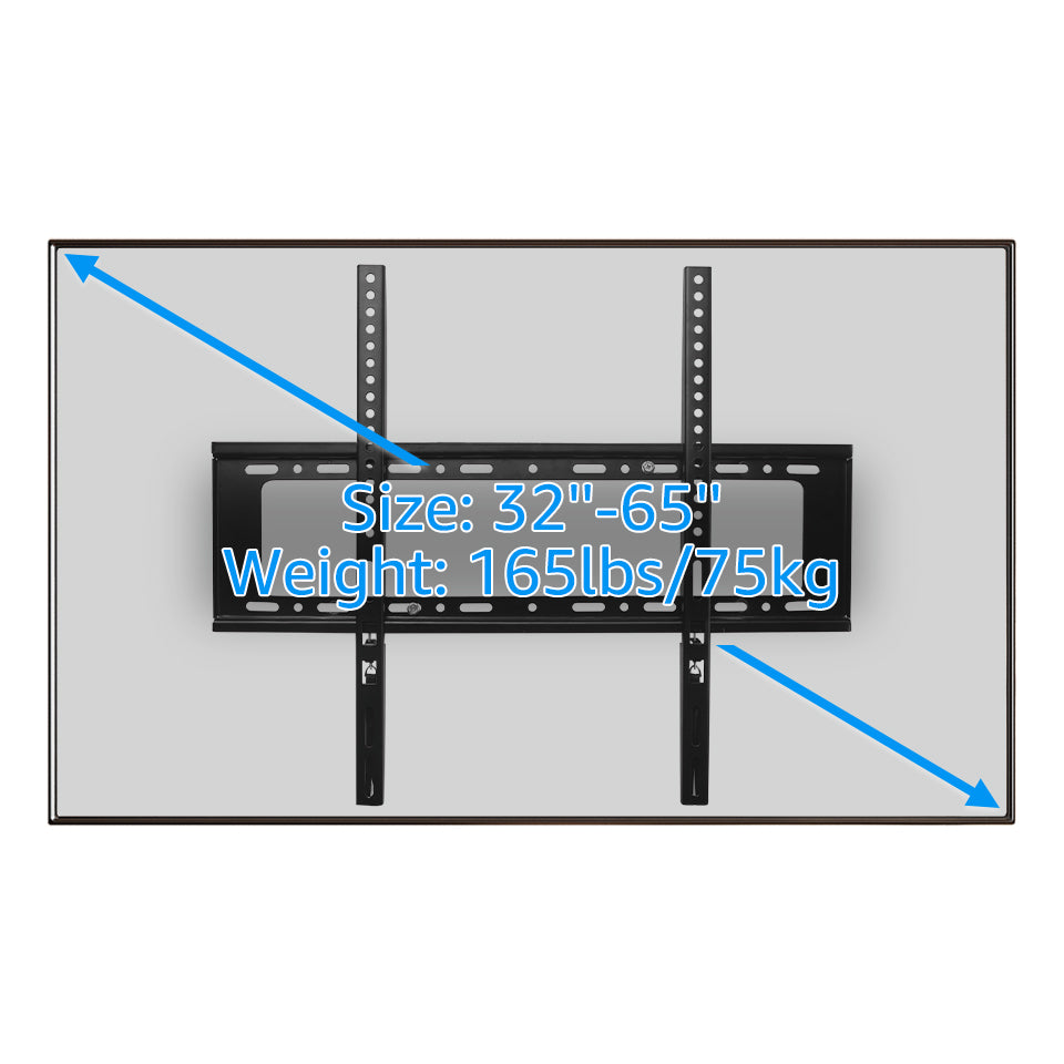 Fixed Cold Rolled Steel TV Mount Wall Bracket for 32"-65" TVs MUT0103-F64