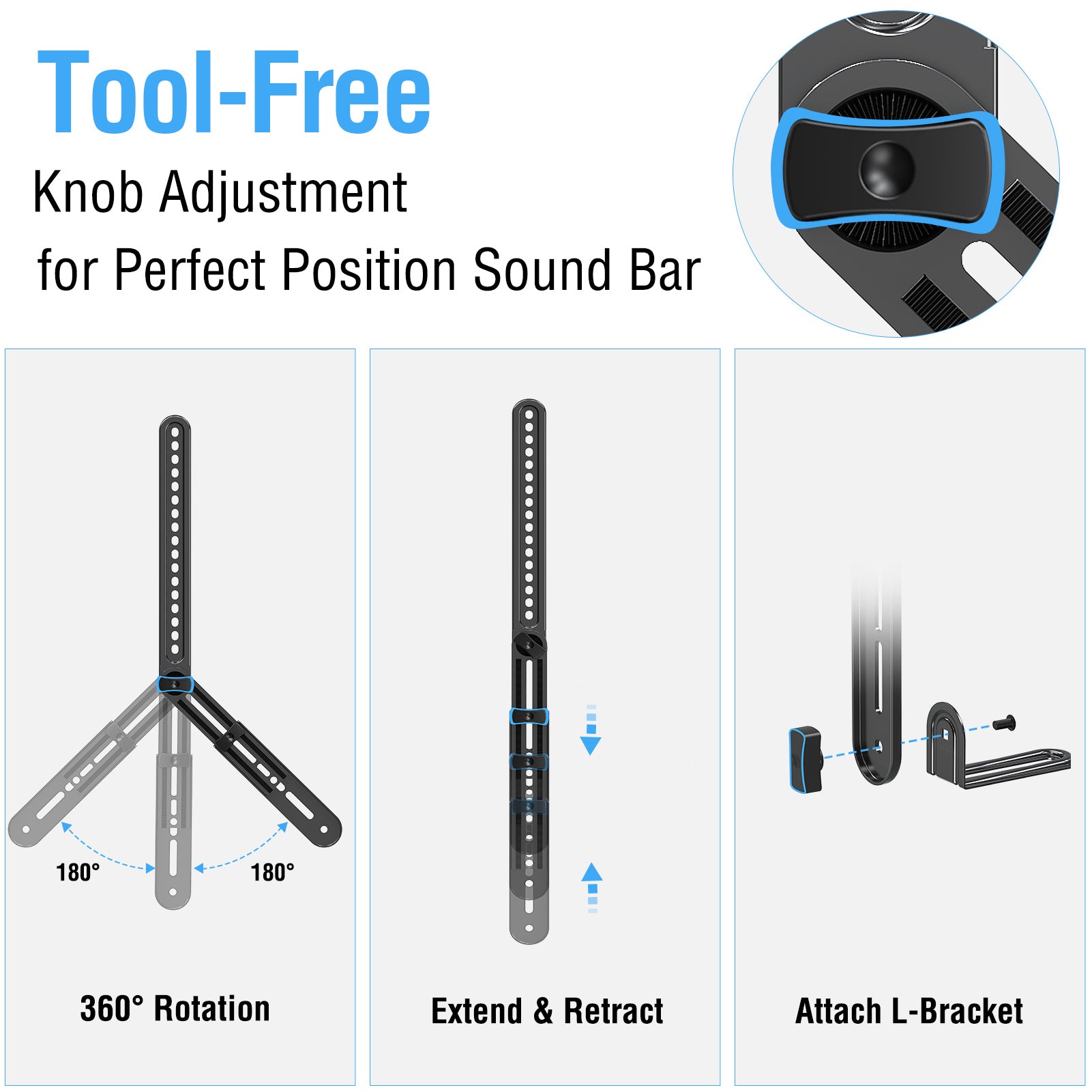 Soundbar Mount Sound Bar TV Bracket MUS-9120