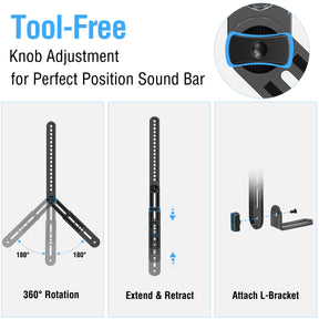 Soundbar Mount Sound Bar TV Bracket MUS-9120