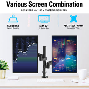 Dual Monitor Desk Mount for 17''-32'' Monitors MUA0026