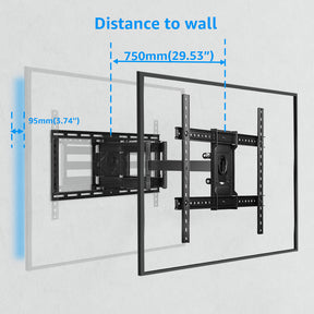 Full Motion TV Swivel Wall Mount for 37''-82'' TVs V660