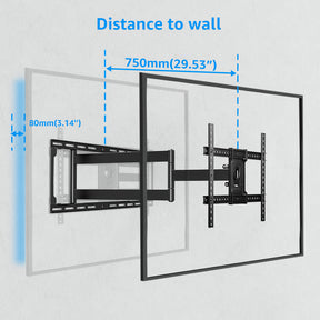 Long Arm Heavy Duty TV Wall Mount for 37''-82'' TVs V360