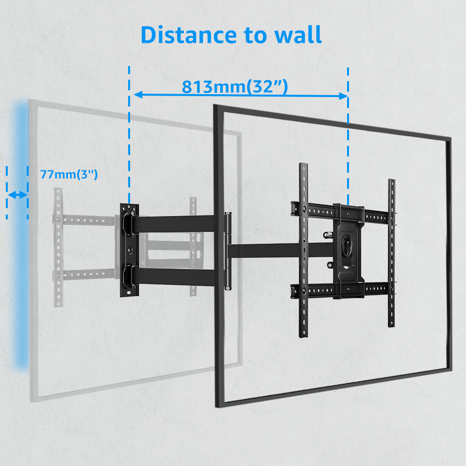 TV Base Full Motion TV Wall Mount Long Arm TV Holder 42-75 Inch V460
