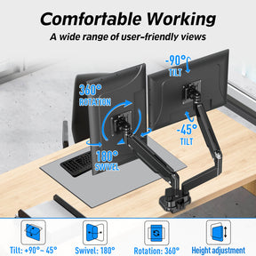 Dual Monitor Desk Mount for 13''-39'' Monitors MUA7006