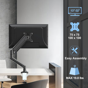Single Monitor Desk Mount for Max 32'' Monitors MUA8005B