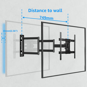 Full Motion TV Mount Wall Bracket for 42-75 Inch V670
