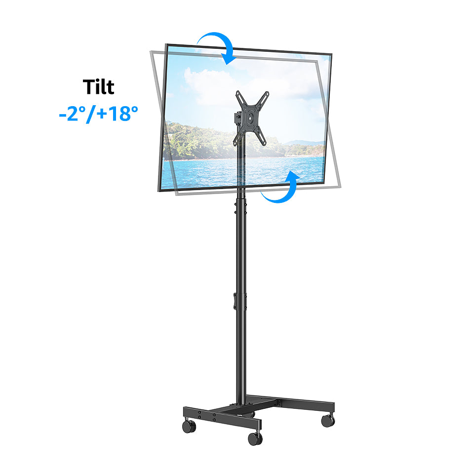 Height Adjustable Display Floor TV Stand Cart for 13''-42'' TVs MUT1119-S
