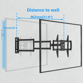 Full Motion TV Wall Swivel Mount for 42-75 inch TVs V541
