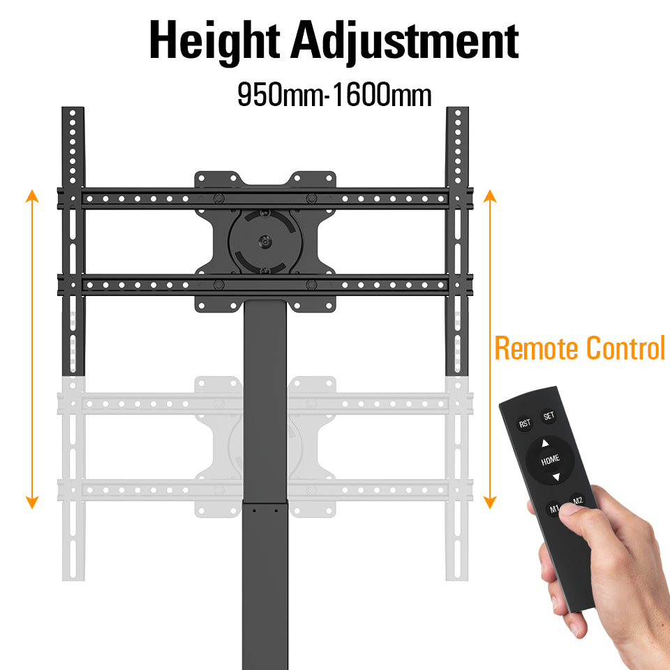 70'' TV Cart Electric Height Adjustable TV Mount & Cart MUT1201