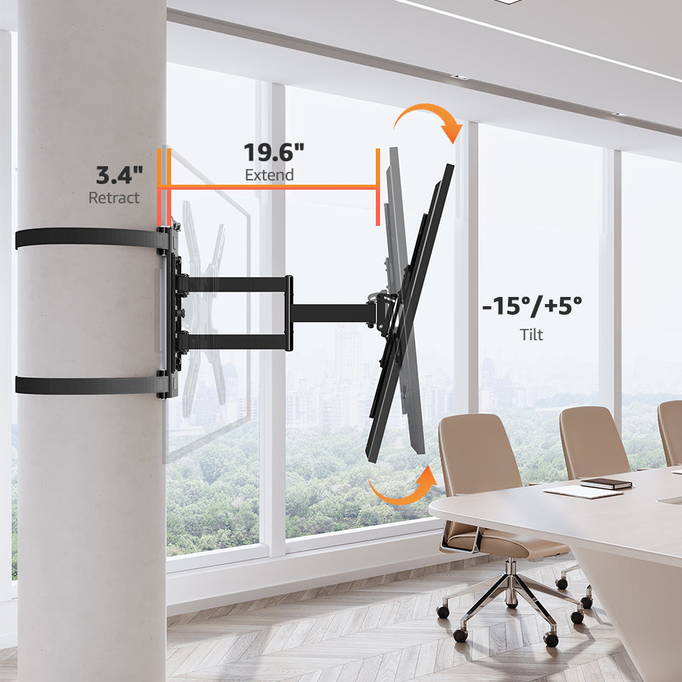 Pillar-Mounted TV Wall Swivel Mount for 	32-55 Inch TVs MUT0084