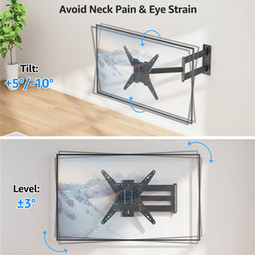 Full Motion Corner TV Wall Mount For 32"-65" TVs MUT0075