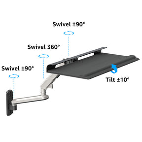 Wall Keyboard Tray Swivel Keypad Tray MUA2202