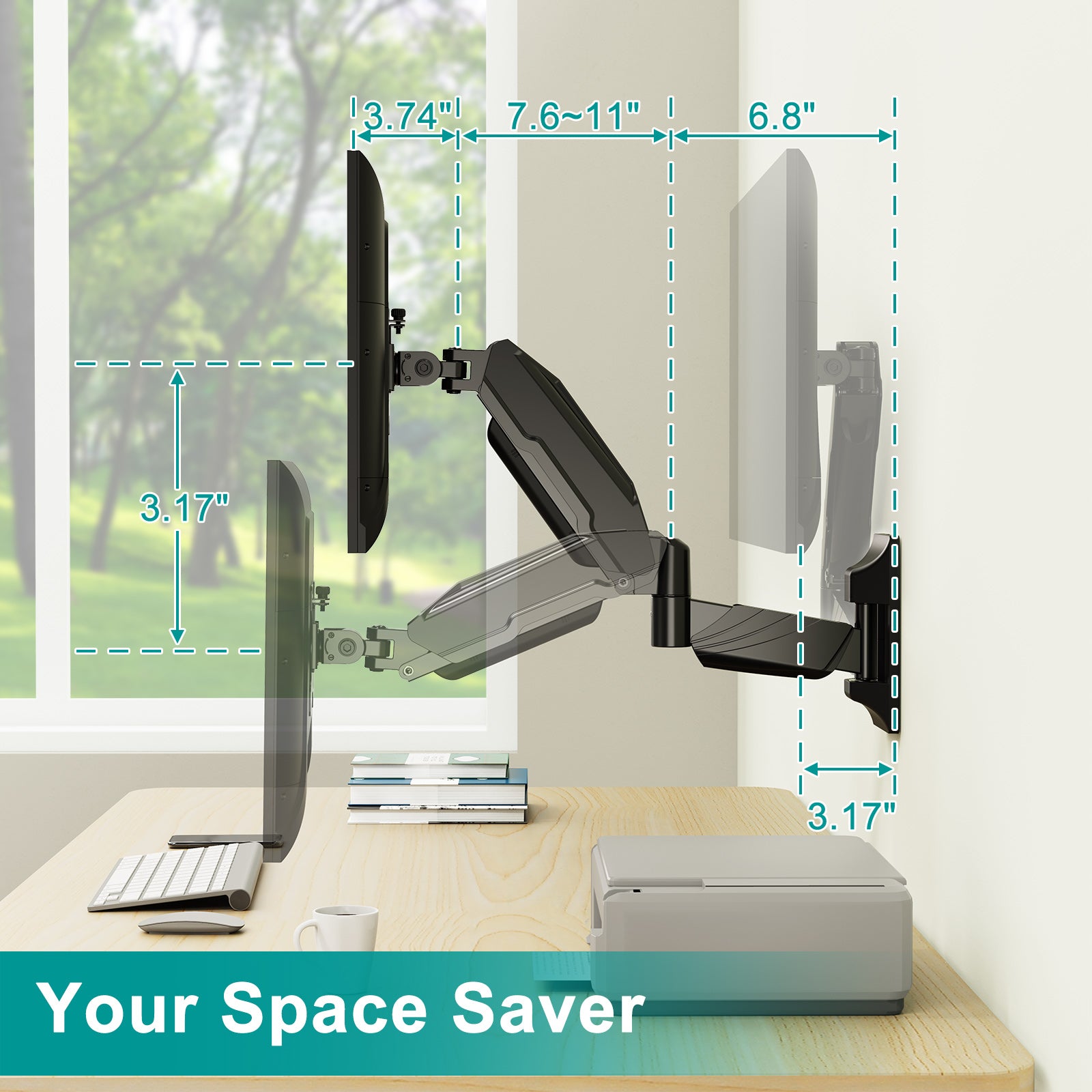 Single Monitor Wall Mount For 17"-32" Monitors MUA2007
