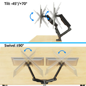 Freelift Pro Dual Monitor Desk Mount for 13''-34'' Monitors MUA8012B