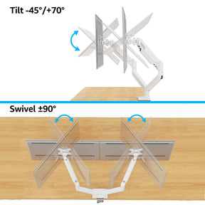 Freelift Dual Monitor Desk Mount for 13'' to 34'' Monitors MUA8014W